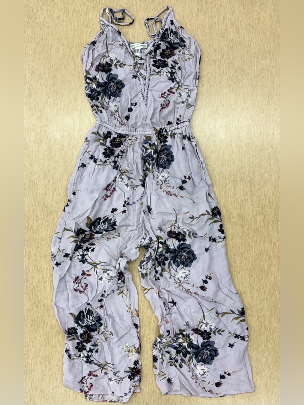 American Eagle viscose floral jumpsuit